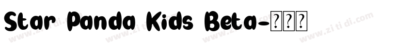 Star Panda Kids Beta字体转换